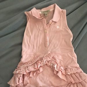 Burberry pink ruffle dress